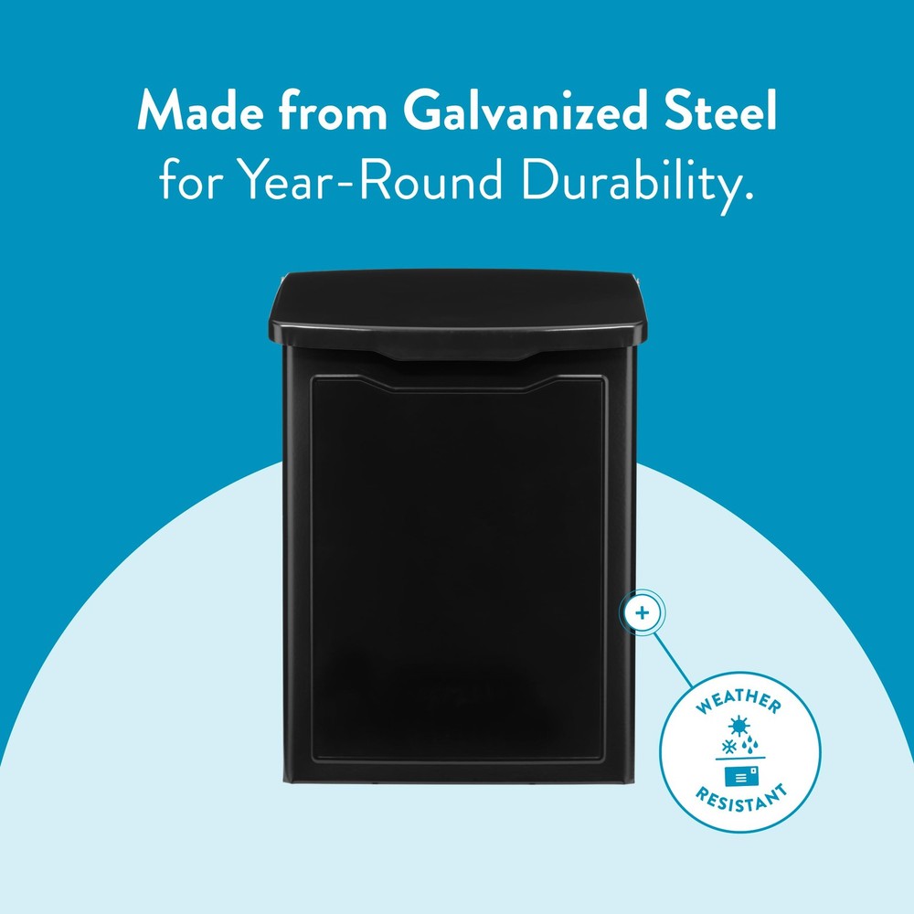 2681B Black Marina Wall Mount Mailbox Small