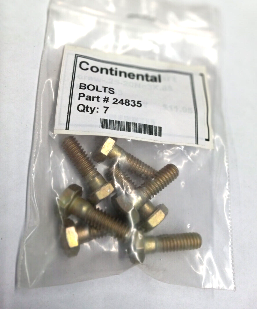 TCM Continental Part# 24835 BOLTS (7/PACK)