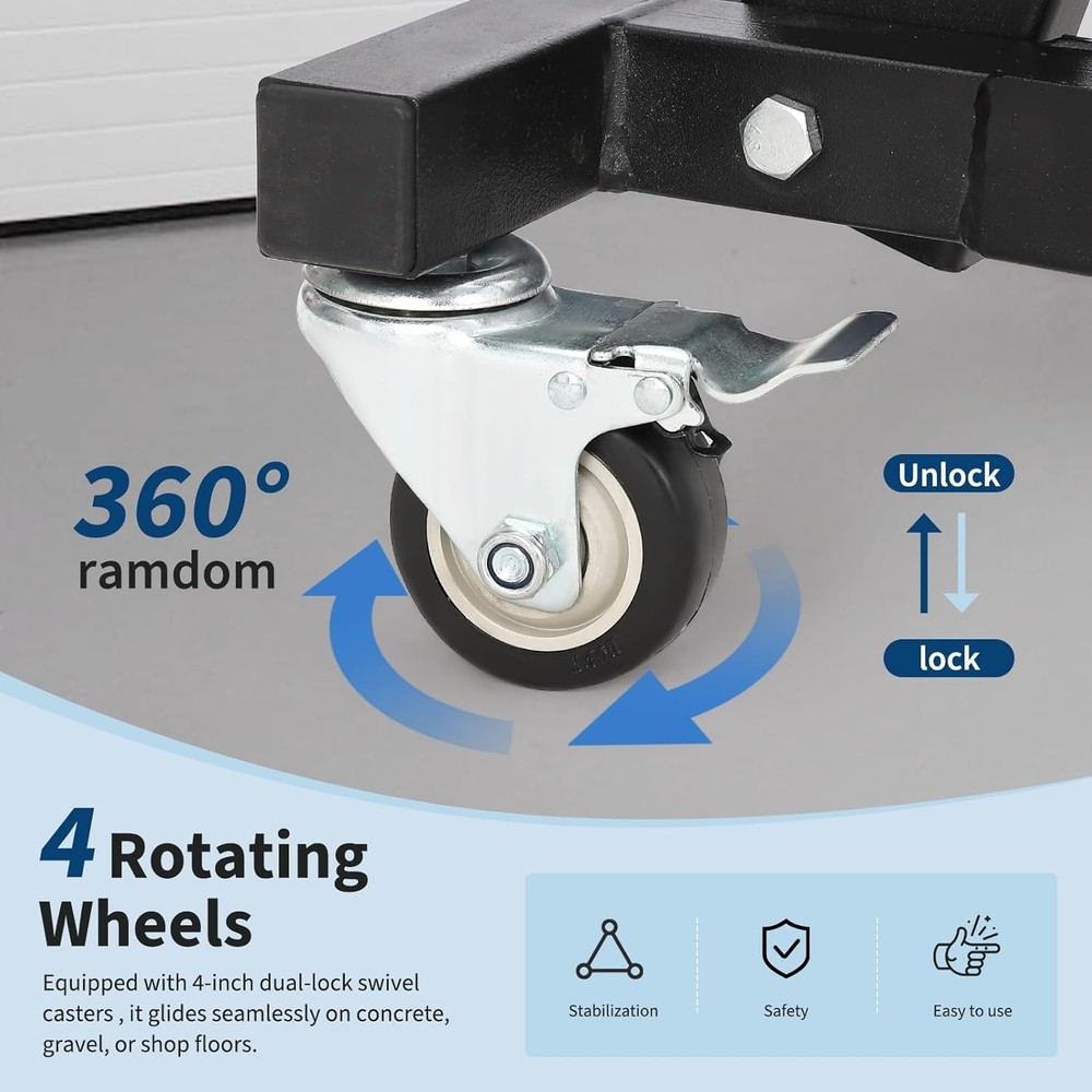 Heavy Duty Topside Automotive Engine Creeper 400 Lbs Foldable High Crawler