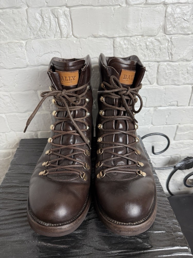 Bally Men's Leather Boots Size 10 Brown
