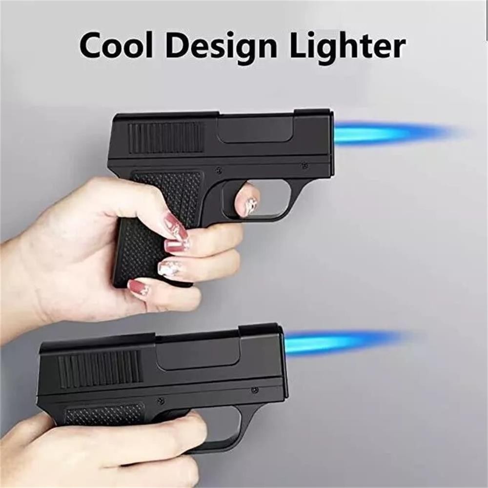 1-5pc Unique Butane Cigarette LIGHTER&CASE Adjustable Jet Torch Flame Pistol Gun