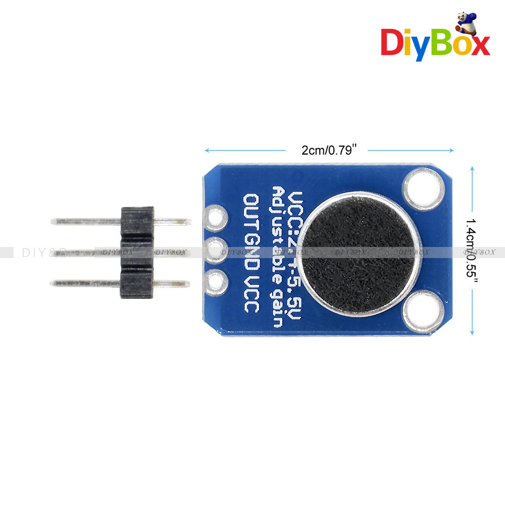 MAX4466 Electret Microphone Amplifier With Adjustable Gain For Arduino