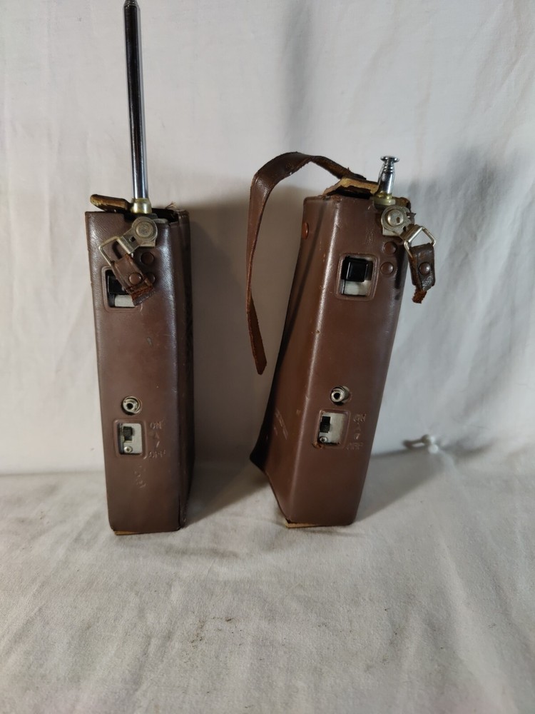 Pair Of 1960’s Transceiver Stellar Nine Transistors Model WT-6 UNTESTED