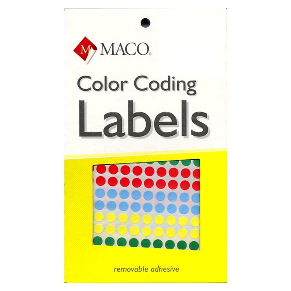 Maco 1/4" Color Coding Labels