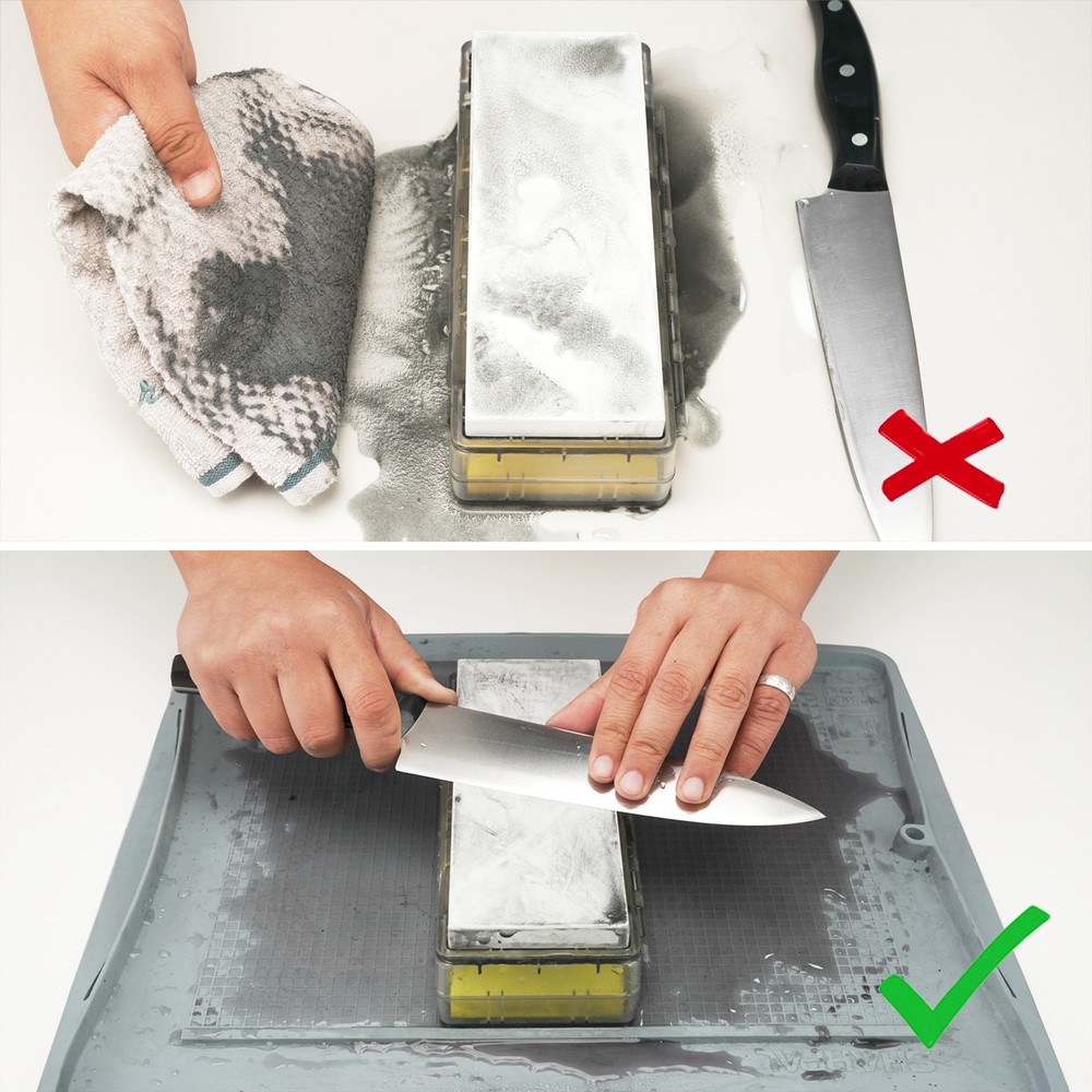 149H Sharpen-No-Mess Silicone Sharpening Stone & Whetstone Tray Sharpener Mat
