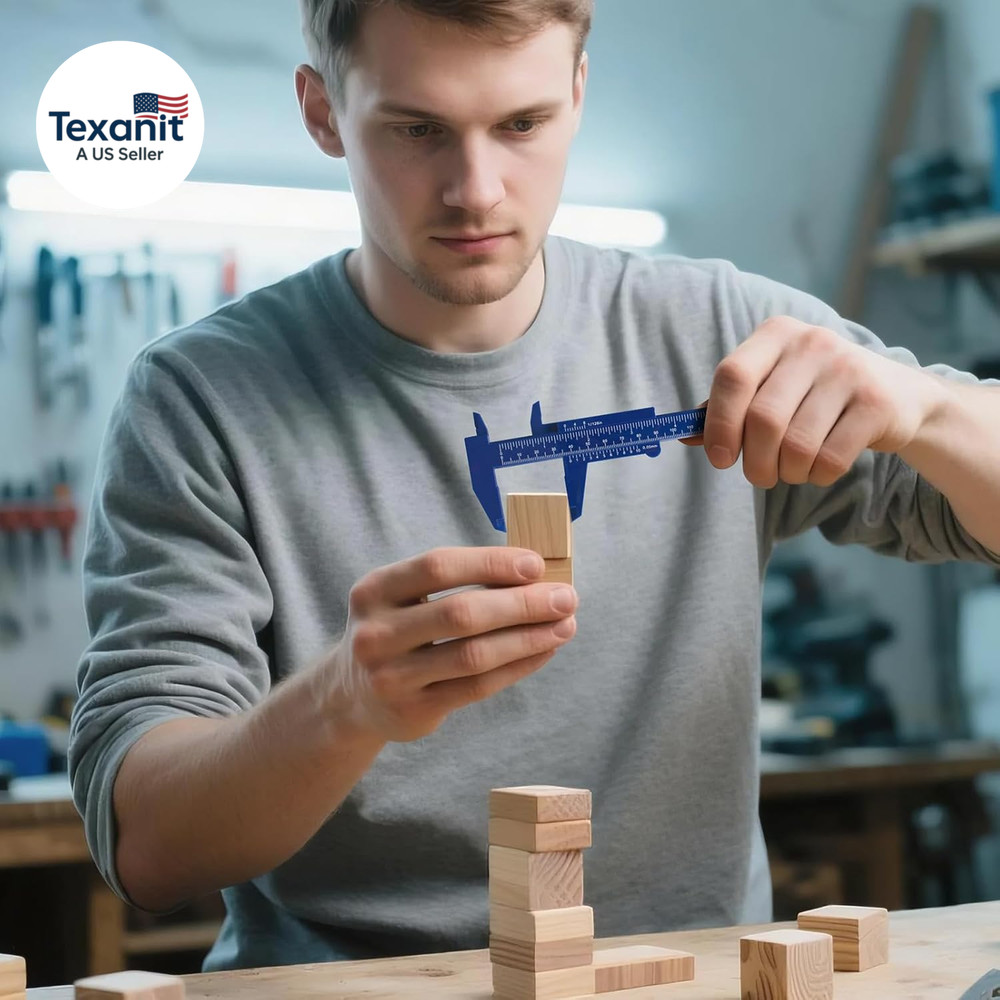 Plastic Vernier Caliper (2Pcs), 150 Mm Mini Plastic Caliper for School Student,