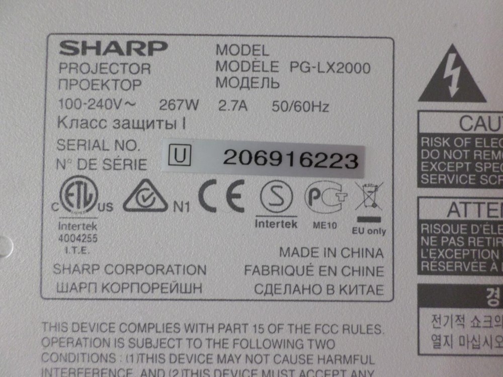 Sharp PG-LX2000 XGA Conference Room Projector