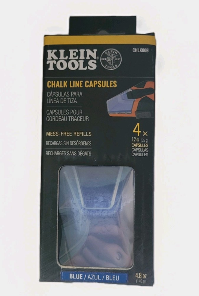 Klein Tools CHLK100 & CHLK00R Chalk Line blue