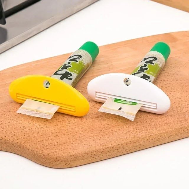 5 PCS White Plastic Toothpaste Tube Squeezer Dispenser Toothpaste Clips