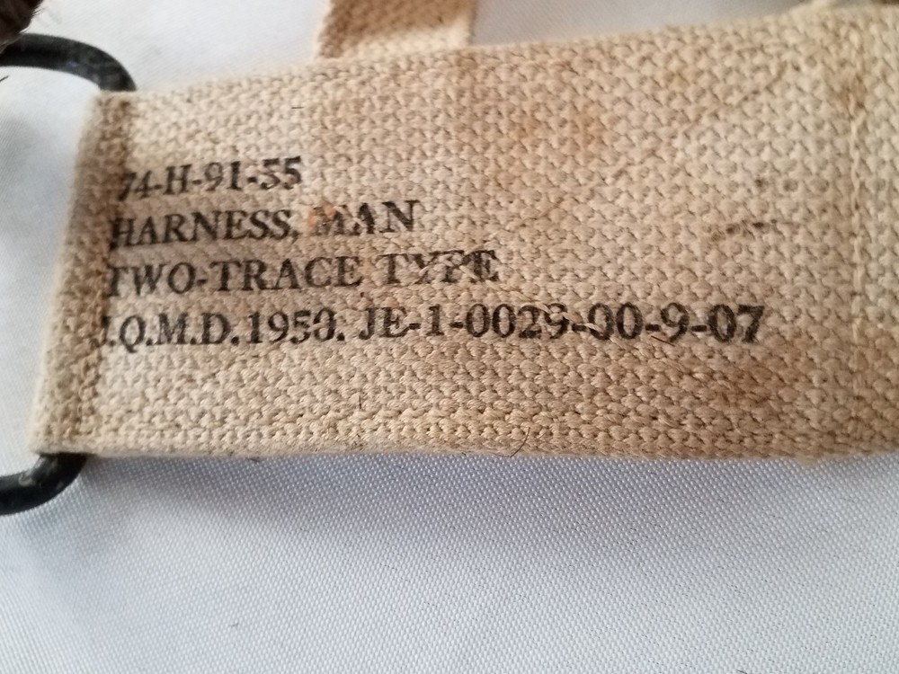 WW 2 tenth mountain division two man trace harness