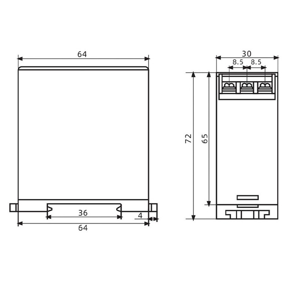 Phase Sequences protector PC flame retardant shell guide rail installation