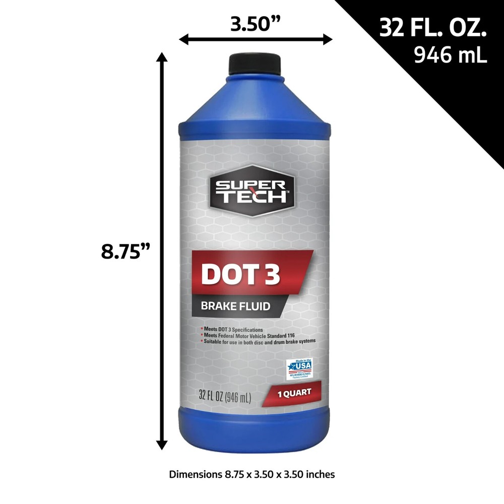 Super Tech DOT 3 Brake Fluid - 32 oz