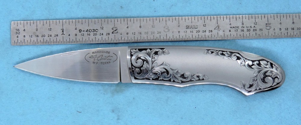 Fred Carter Custom Lock Blade w/ Scroll Engraving Original