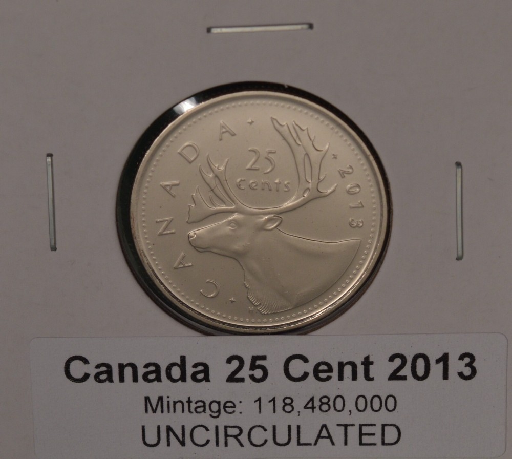 2013 - Canada Twenty Five Cents  - Uncirculated from Mint Roll
