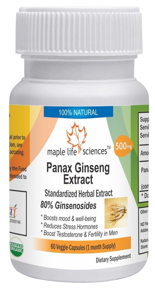 Panax Ginseng Extract 80% Ginsenosides Pure & quality Ginseng Extract CAPSULES