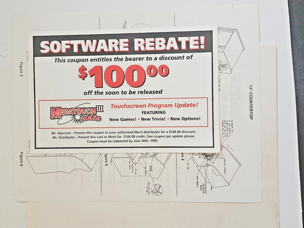 MERIT INDUSTRIES MEGATOUCH II TOUCHSCREEN TABLETOP VIDEO MANUAL