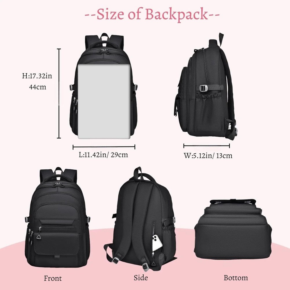 School Backpack Girls Boys Solid Color Aesthetic Bookbag Elementary Khaki