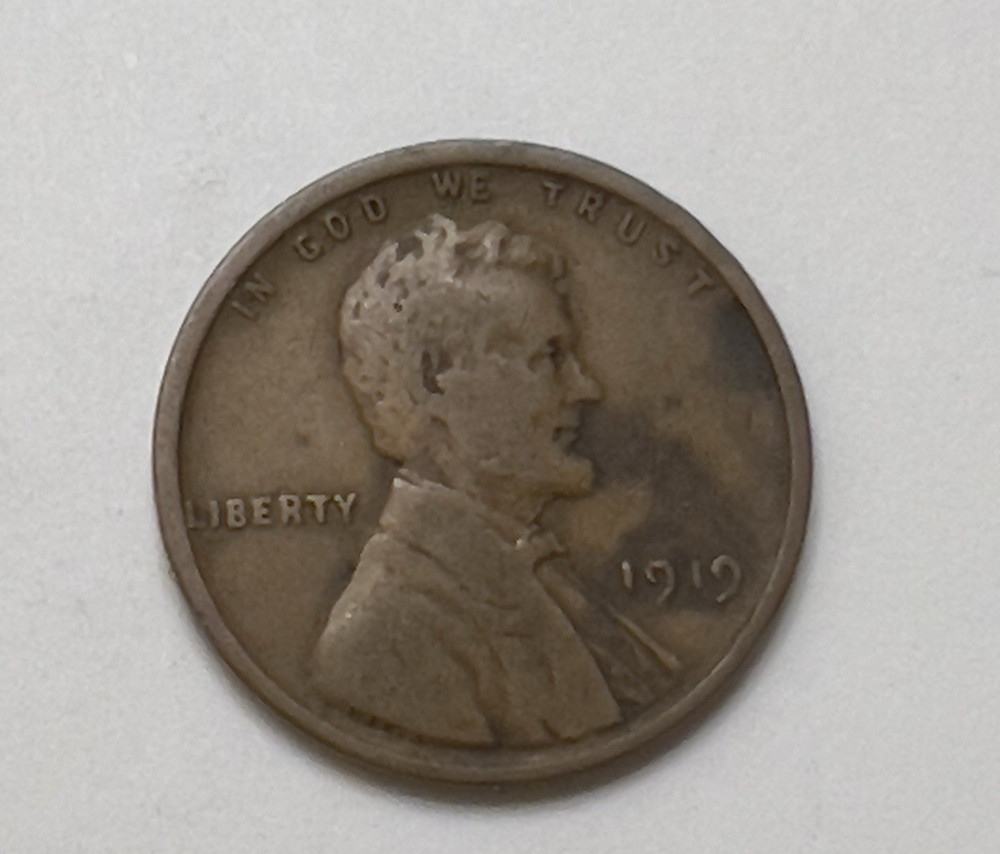 1919 Lincoln Cent Wheat Penny----