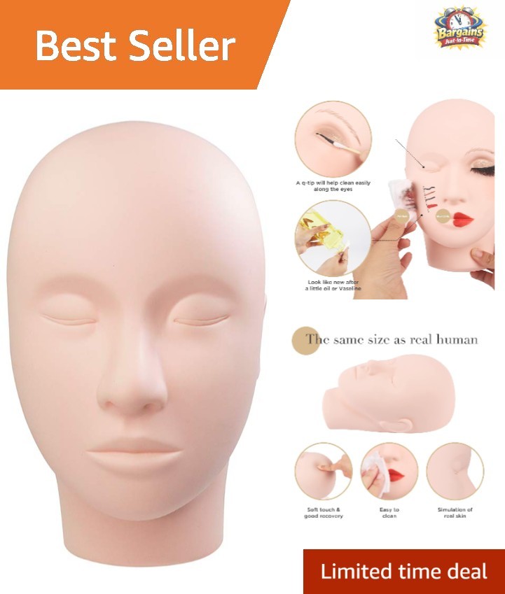 Luxury Lash Mannequin Head: Soft-Touch Training for Makeup & Eyelash Extensions
