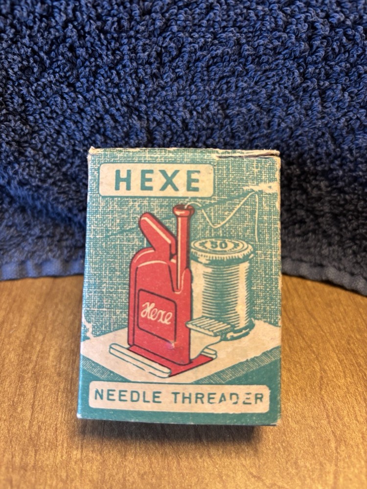 Nice Vintage Hexe Needle Threader with Original Box and Instructions