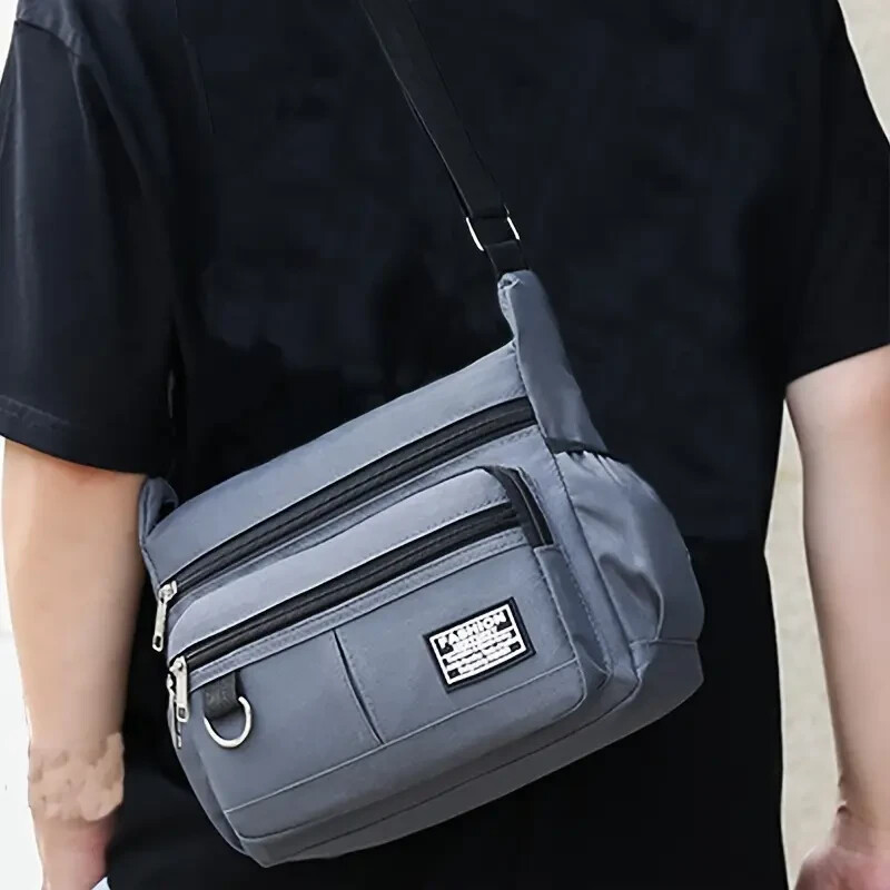 Men's Large Capacity Multi-layer Waterproof Backpack - Blue