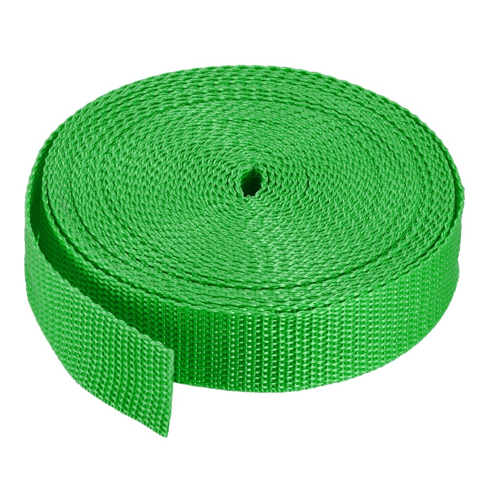 Lightweight Polypropylene Webbing Strap 1" 10 Yards Green Strapping
