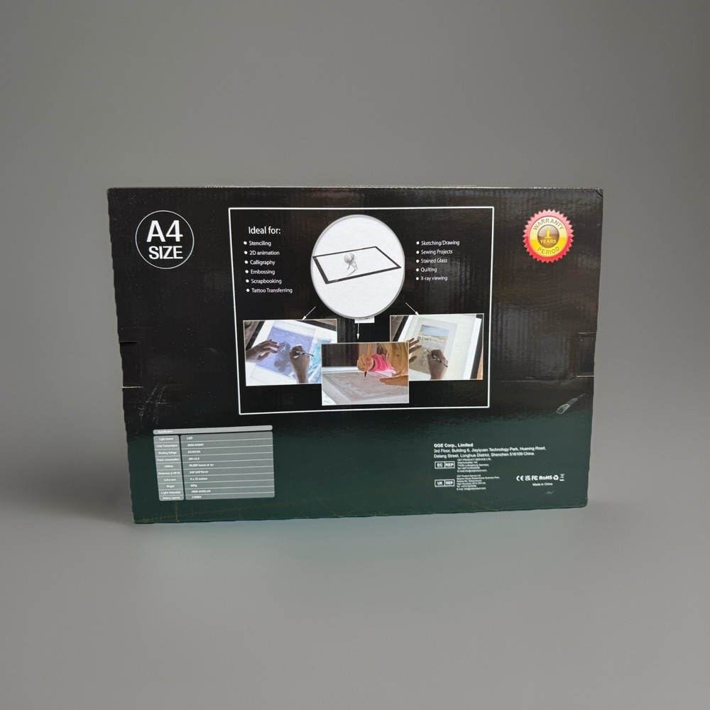 LED Rechargeable Tracing Light Pad A4 Adjustable Brightness USB Wireless