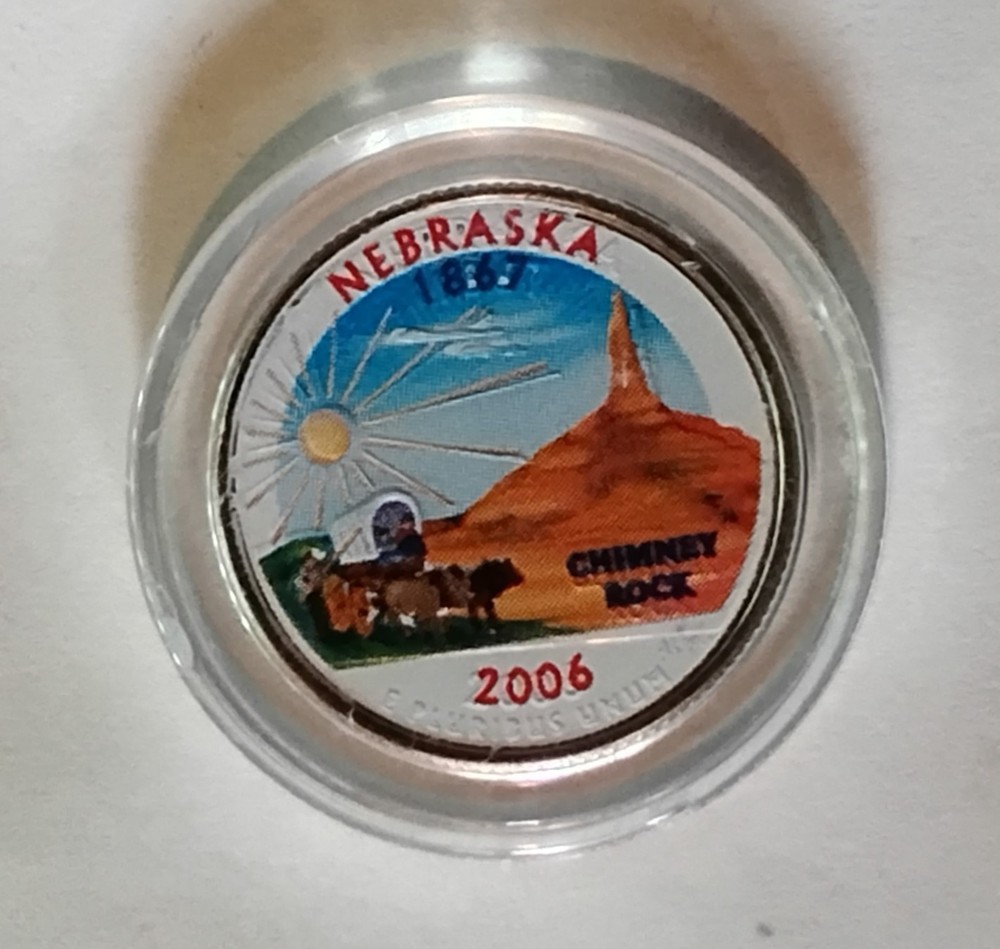 2006 State Colorized Nebraska Philadelphia Mint with Capsule
