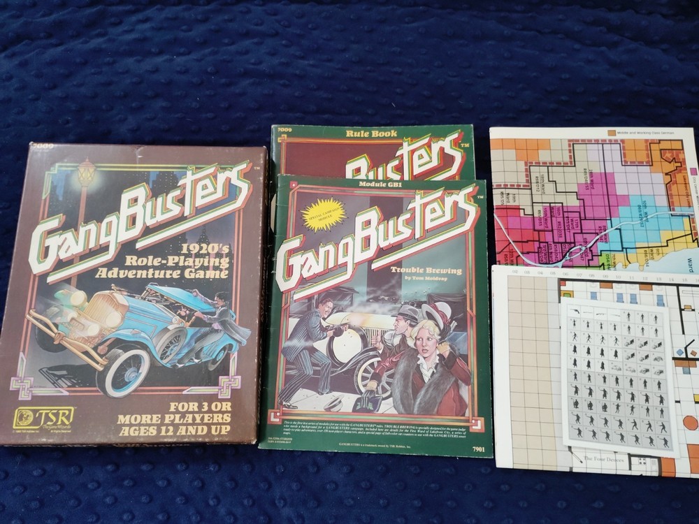 GANGBUSTERS 1920s RPG Box Set TSR 7009 1st Print 1982 missing module
