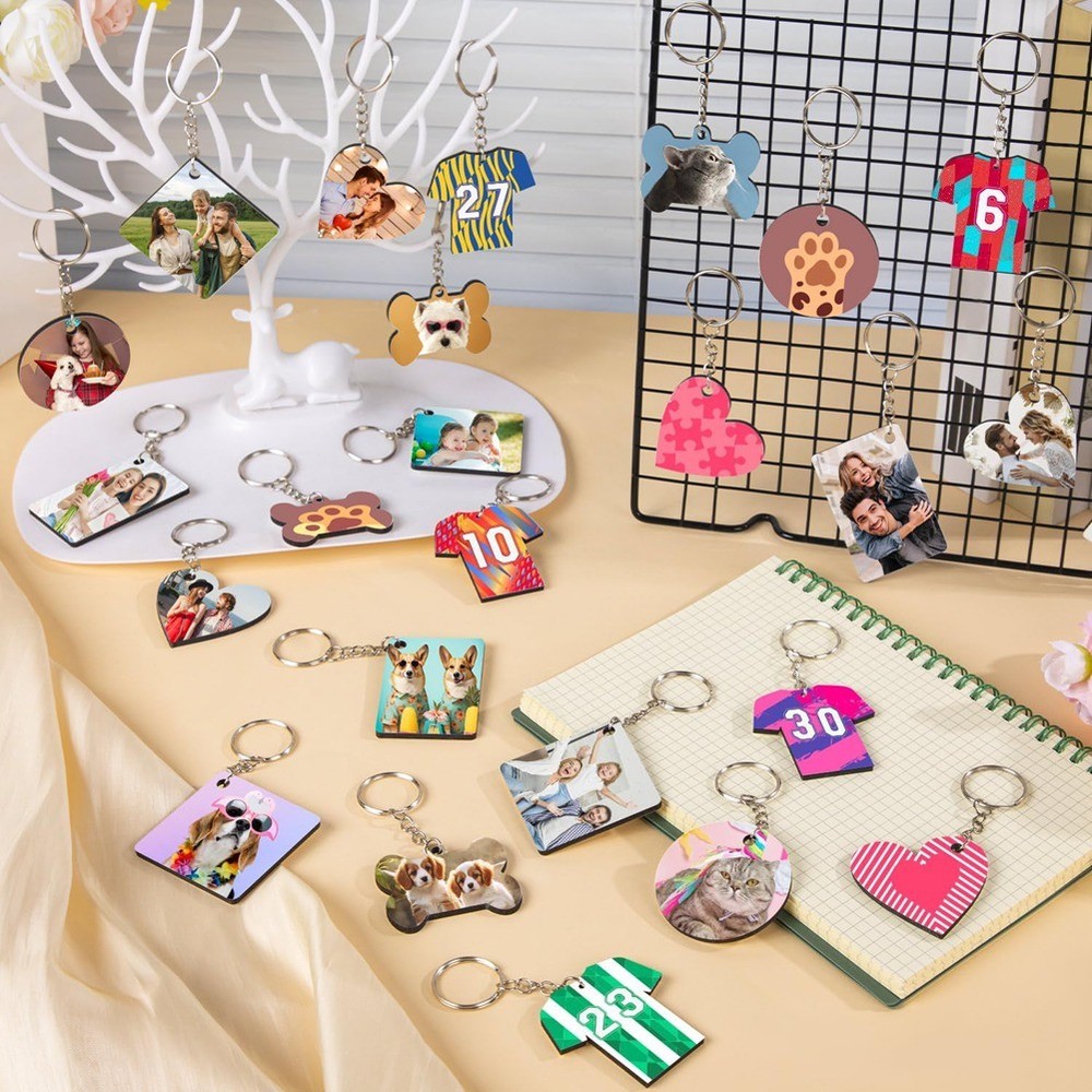 180 Pcs Sublimation Keychain Blanks, Sided Acrylic Rectangle Sublimation9461