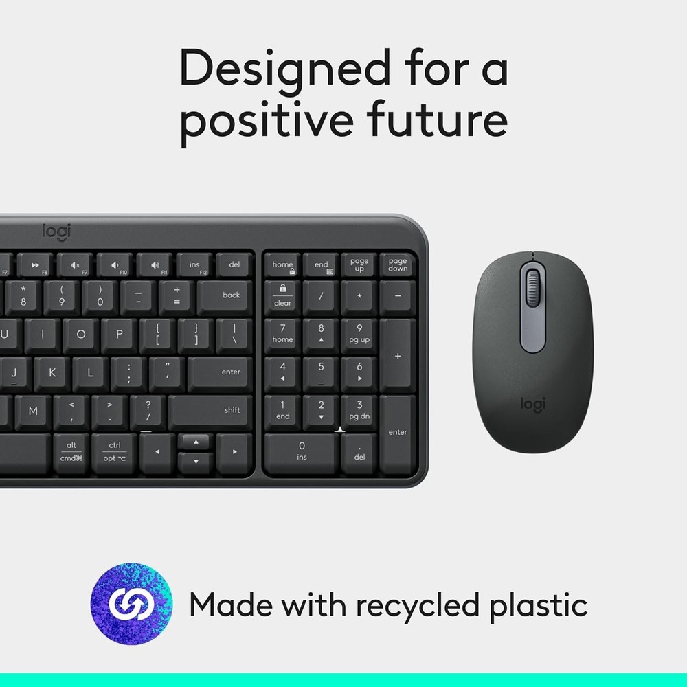 Logitech MK250 Bluetooth Wireless Mouse and Keyboard Combo Compact Keyboard
