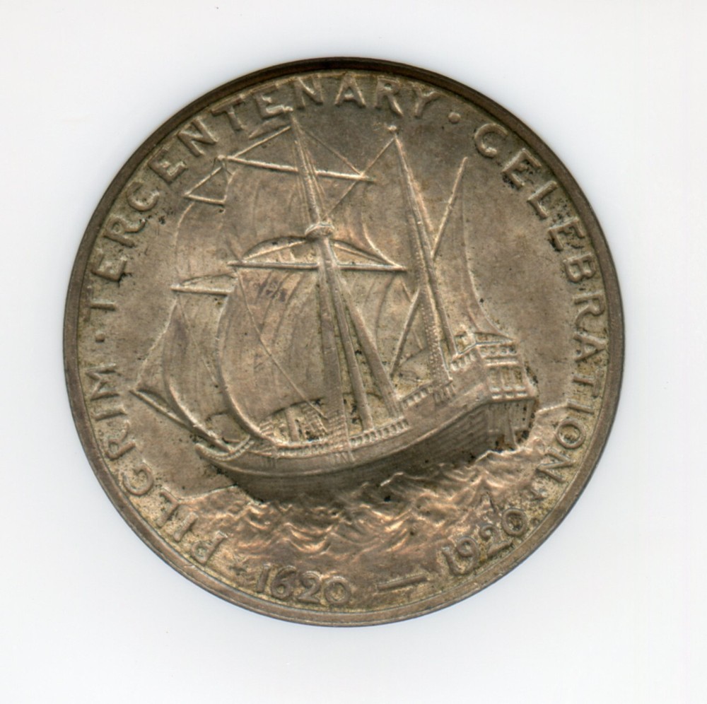 1920 Pilgrim Tercentenary Commemorative Silver Half Dollar NGC MS 64