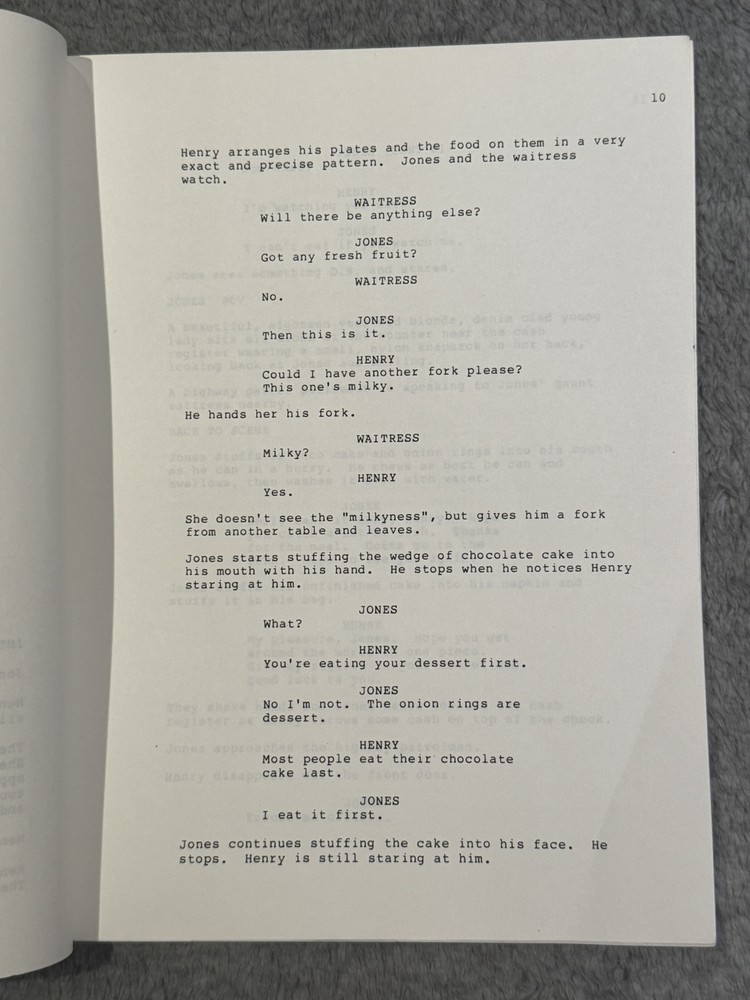 1987 "SOMETIMES JONES & THE ROAD " by Larry Hankin SCRIPT