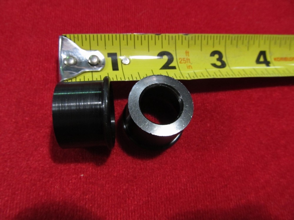 2 ea Spun Aluminum black anodized Finger Guard Push Button or toggle, threaded
