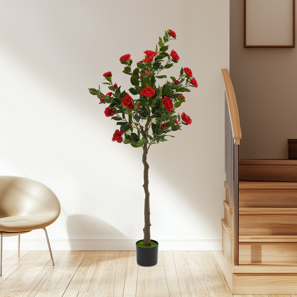 150CM Outdoor Decor Artificial Camellia Tree Flower Plants Artificial Tree