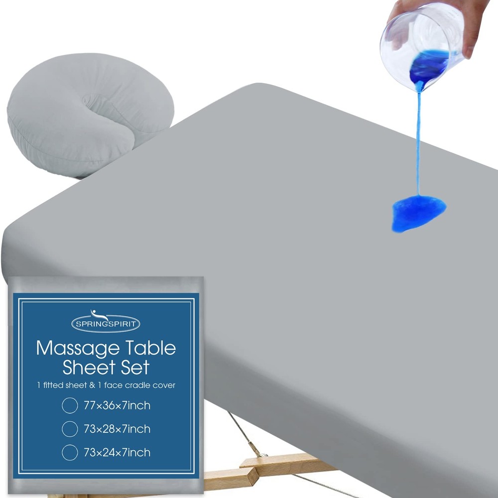 Waterproof Massage Table Sheets Massage Table Cover Set 2- Piece Include Mass...