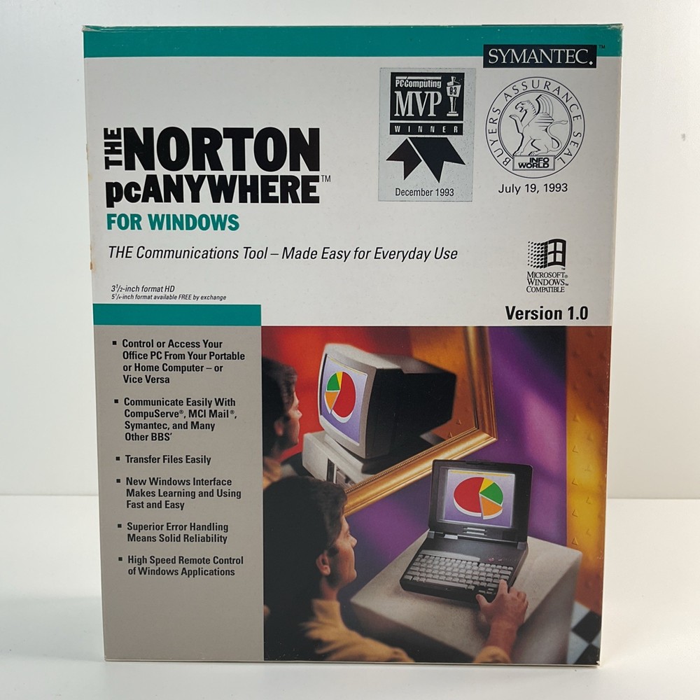 Symantec The Norton pcAnywhere Version 1.0 For Microsoft Windows