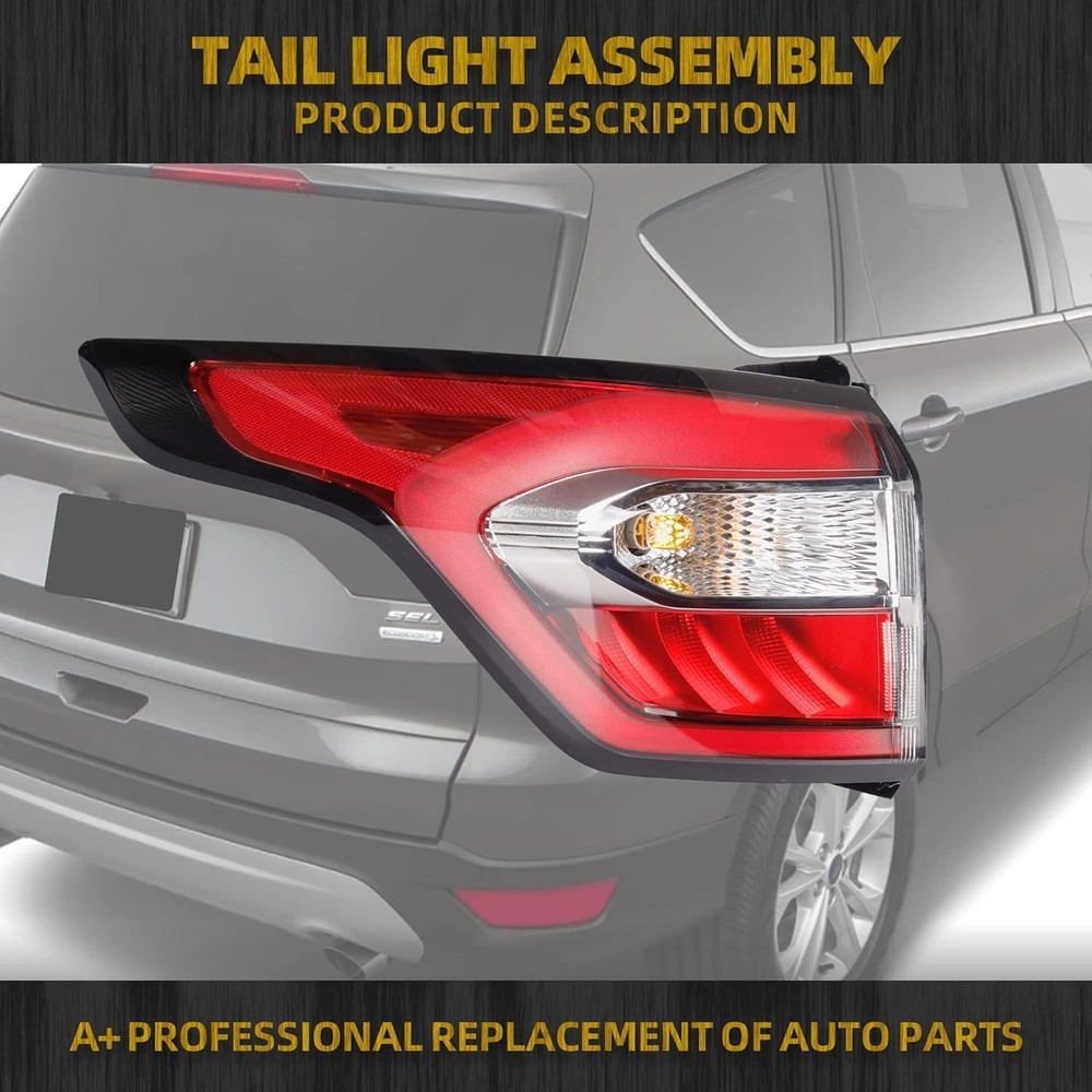 Left Driver Side Tail Light Assembly with Bulb Compatible with Ford Escape .....