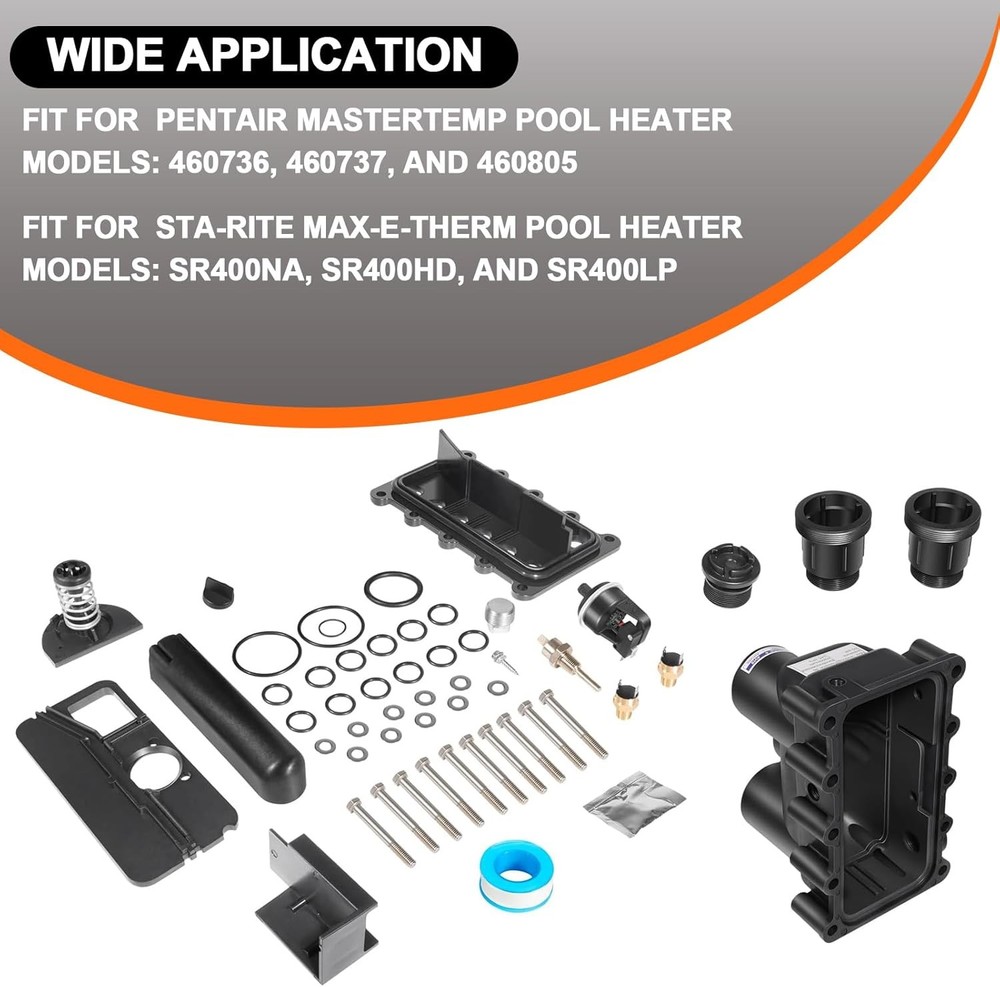 for Pentair 77707-0016 MasterTemp/Max-E-Therm 400 Manifold Kit Pool Spa Heater