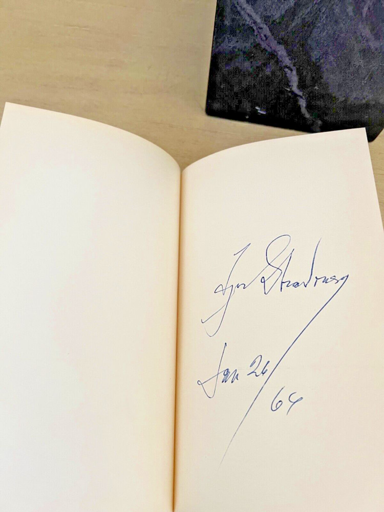 IGOR STRAVINSKY - AUTOGRAPH NOTE SIGNED in 1964, hardback, very clean edition