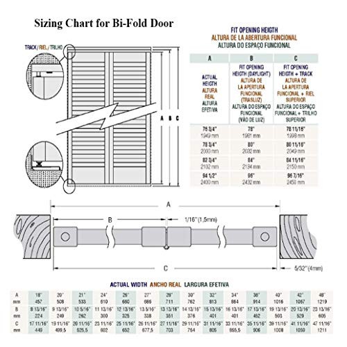 " Closet Door, Bi-fold, 6-Panel Style Solid Wood () 80x36