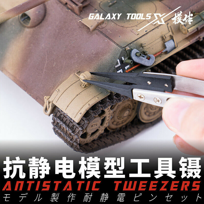 Precision Anti-static Pointed/Curved Tweezer Non-magnetic Model Building Tools