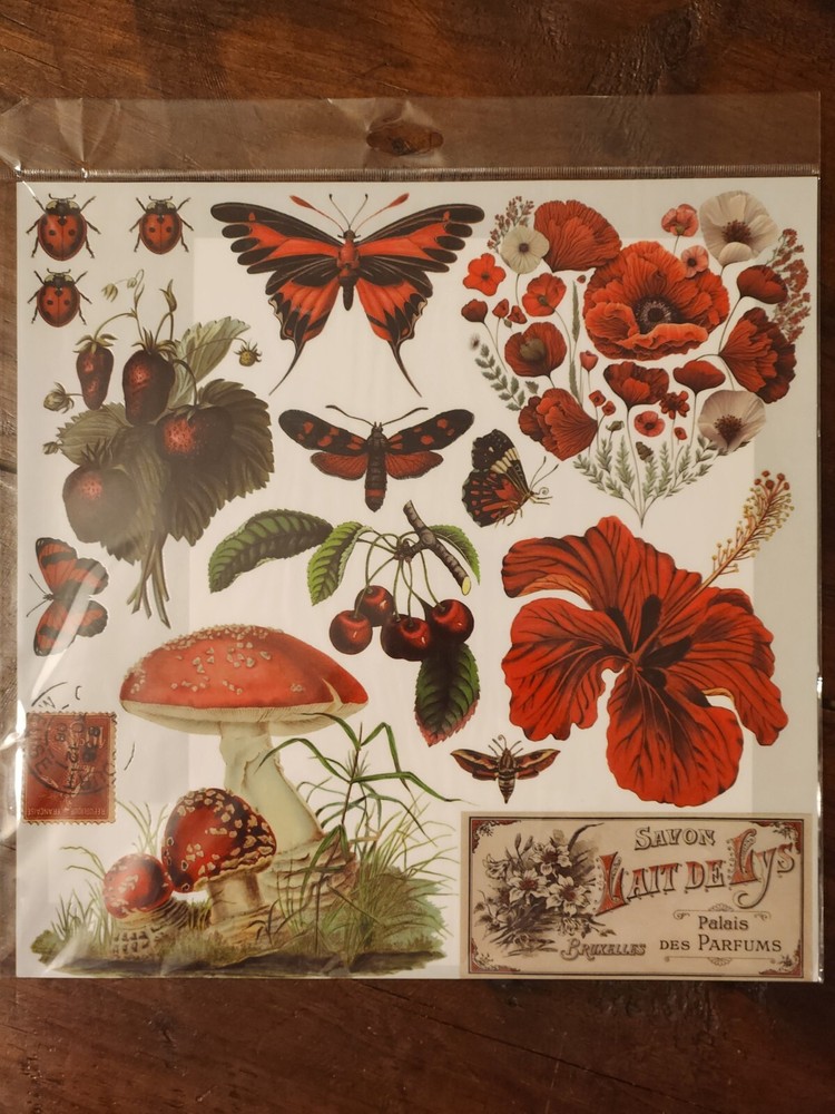 Magnolia Design Co  Rub-On Transfer "Ruby Reds "