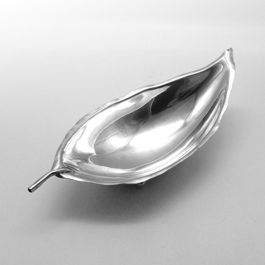 Leaf Form Serving Bowl Alfredo Sciarrotta Sterling Silver