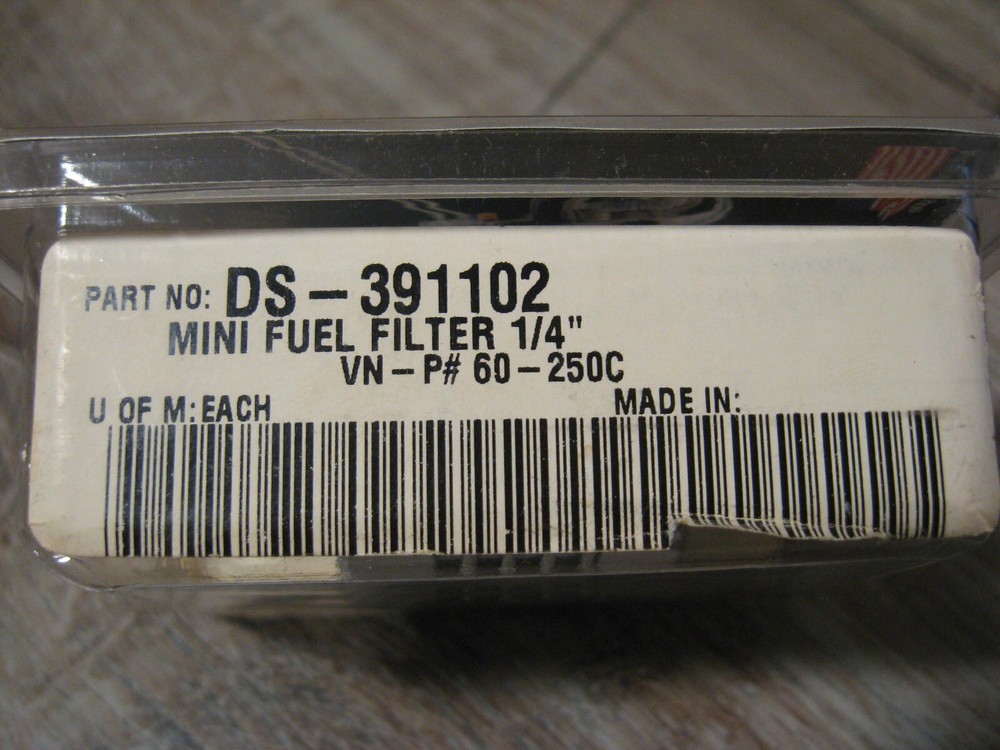Golan Compact 1/4" Mini Fuel Filter - Chrome 60-250C