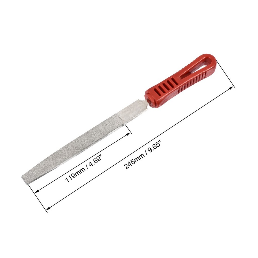 Diamond File 6 Inch Flat File Diamond Coated Plastic Handle Hand Tool