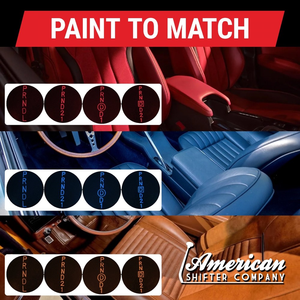 Black Nostalgic Custom Shift Knob with 4 Color O-Ring Options-Push Button-Adjust