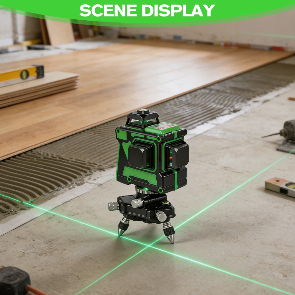 12 Line Laser Self Leveling Level Set, High Precision,2 * Rechargeable Battery
