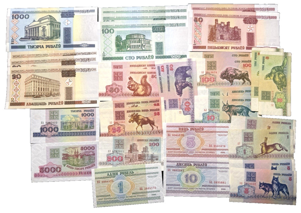Belarus Assorted Lot of 31 Notes Animals Sets