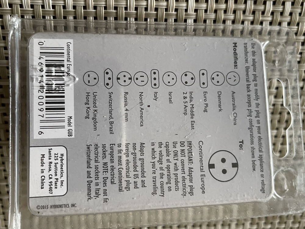 Voltage Valet Voltage Valet Adaptor Plug (Continental Europe), GUB